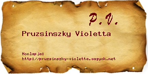 Pruzsinszky Violetta névjegykártya
